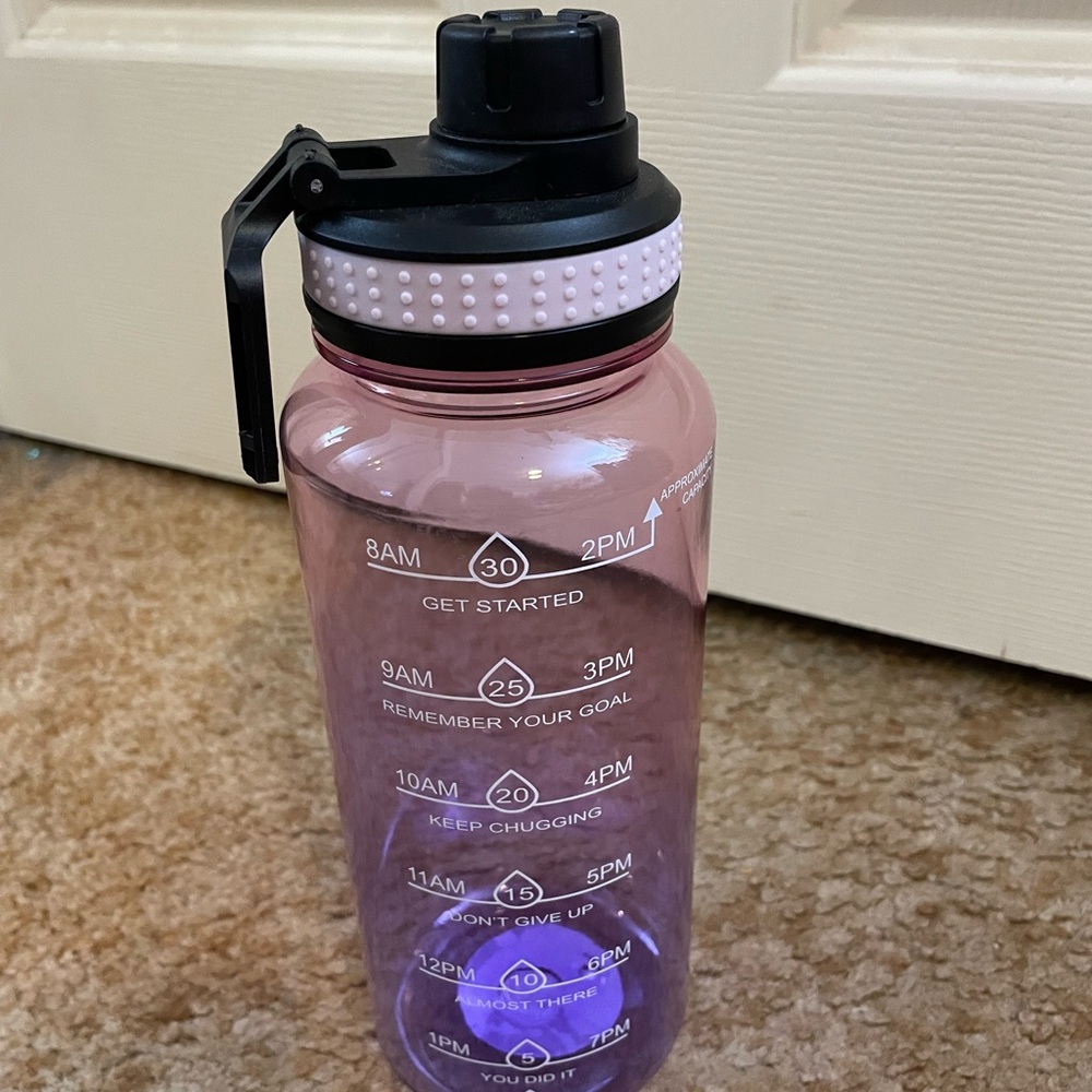Pink Motivational Water Bottle